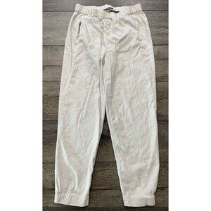 Aritzia Babaton Pants Joggers Pull On Linen Blend Light Khaki Tan Size Small S